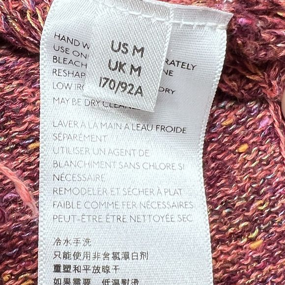 Free People Sweater Medium Prism Spacedye Sweater Pullover Oversized Raw Hem - Picture 12 of 14